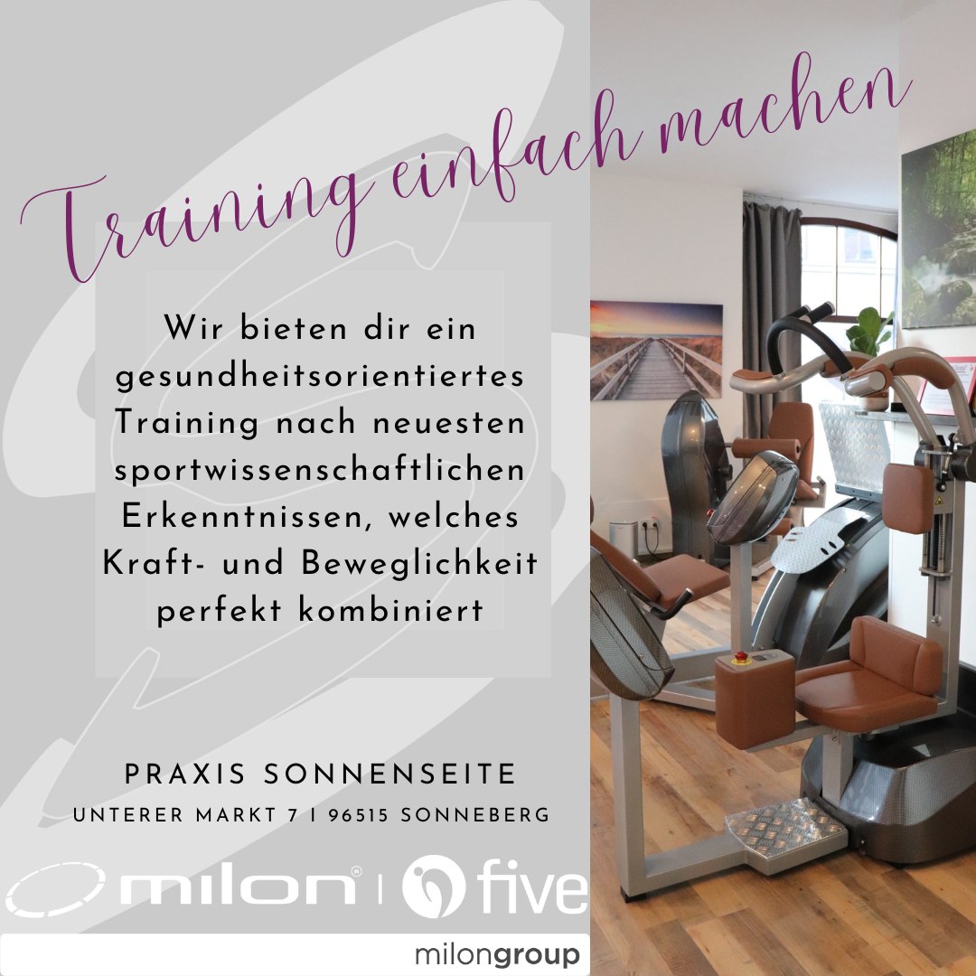 Praxis Sonnenseite Facebook ad: Physiotherapie, Yoga und Entspannung, Kraft- und…
