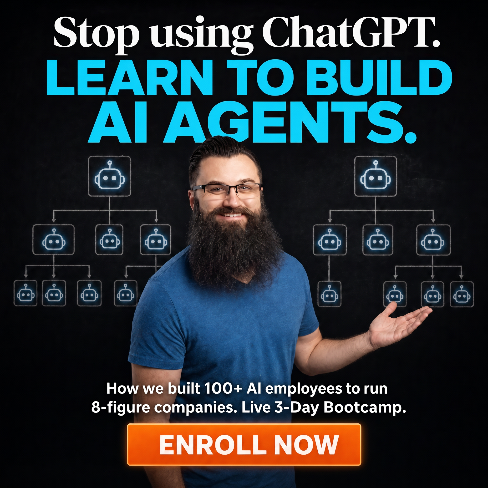 Mitch Barham Facebook ad: Build AI Agents That Do The Work For You