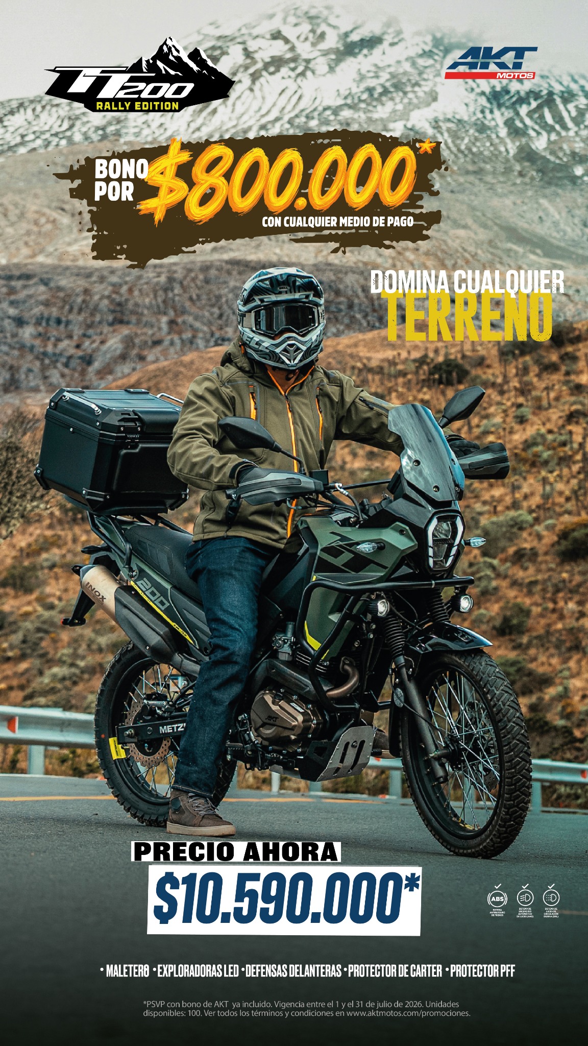 AKT Motos Facebook ad from Jul 9, 2026