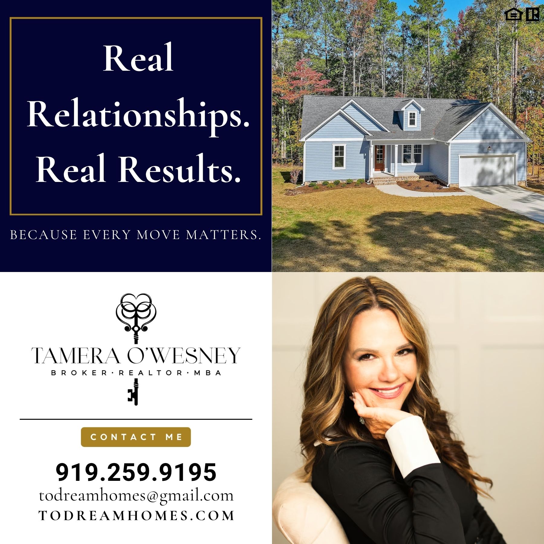 Tamera O'Wesney at Carolina One Realty Facebook ad