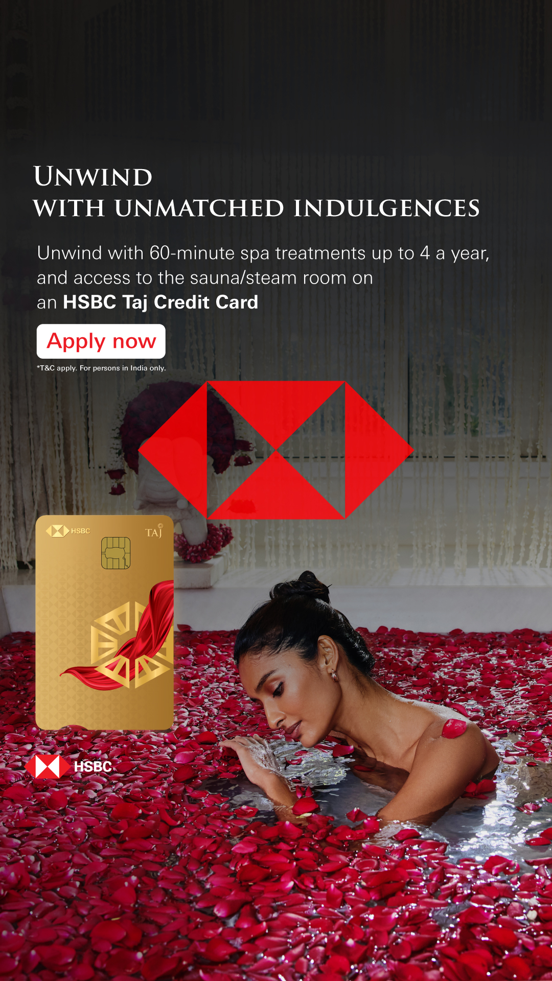 HSBC Facebook ad: HSBC Taj Credit Card