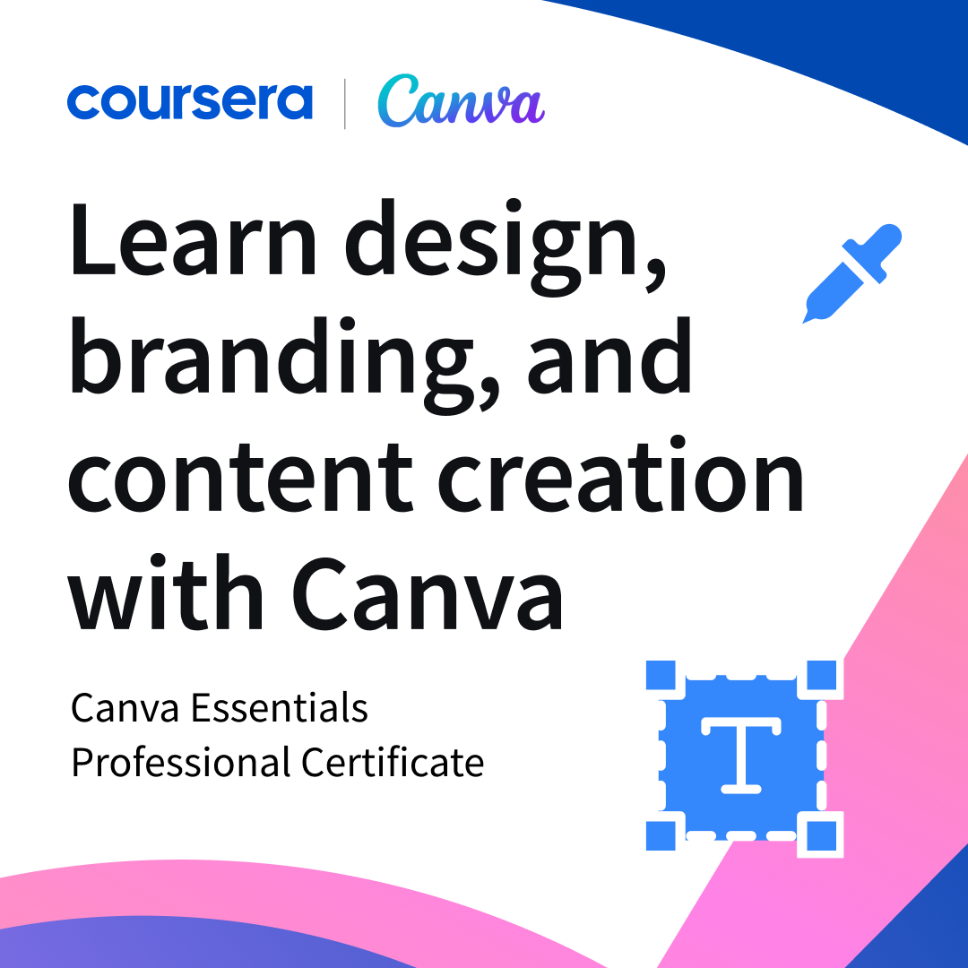 Coursera Facebook ad: Canva Essentials Professional Certificate