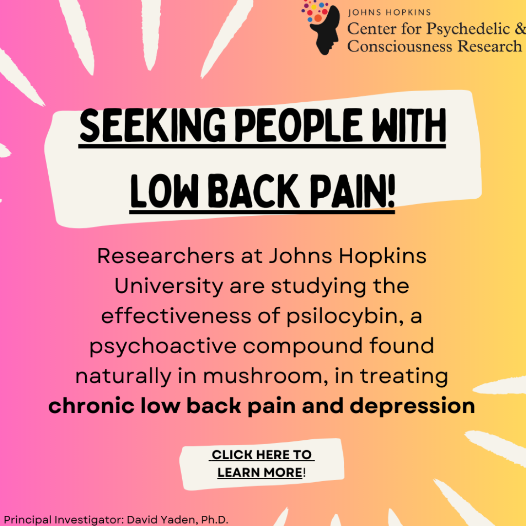 Johns Hopkins Center for Psychedelic & Consciousness Research Facebook ad