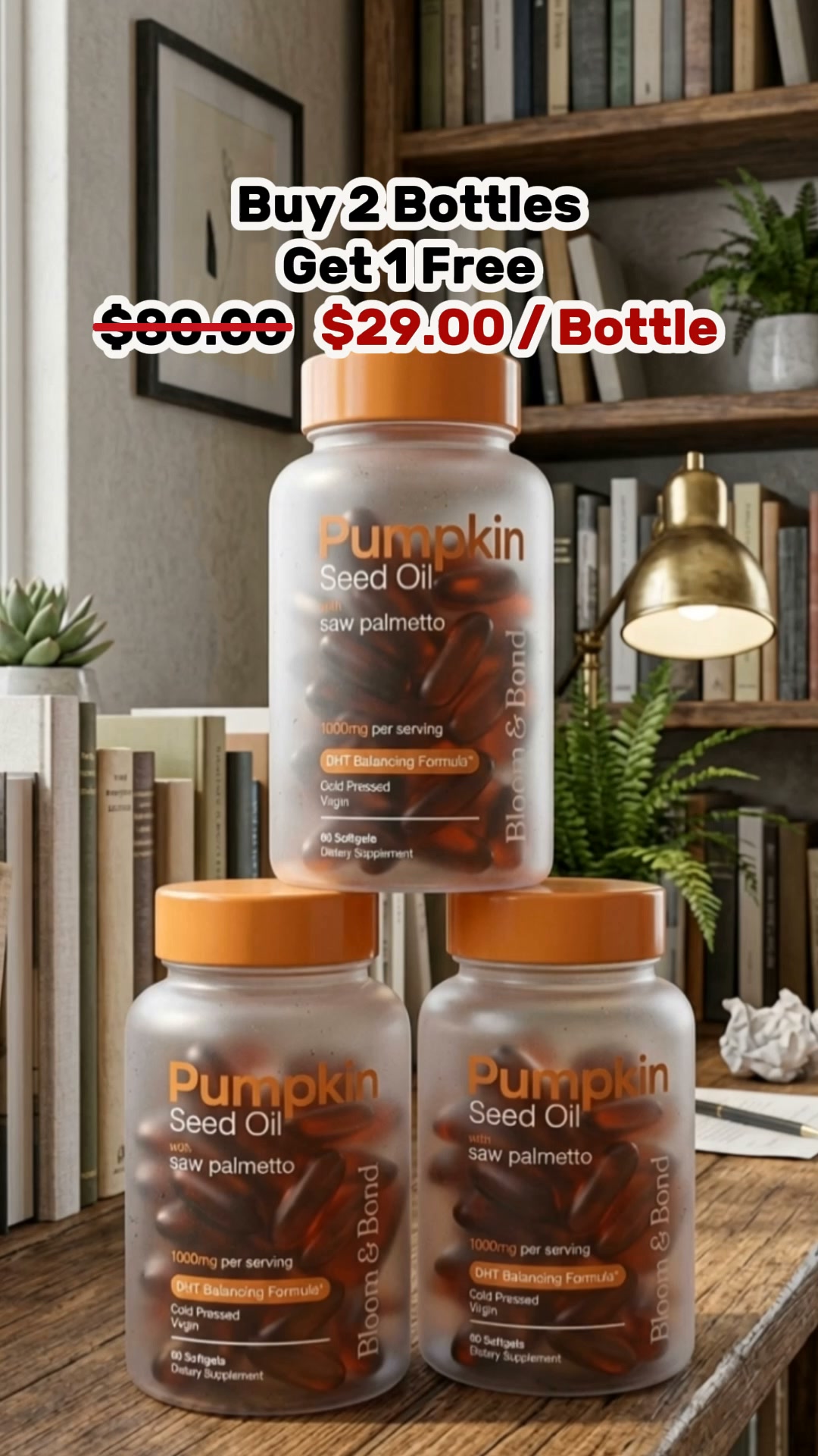 Bloom & Bond Facebook ad: Help Hair Loss Naturally