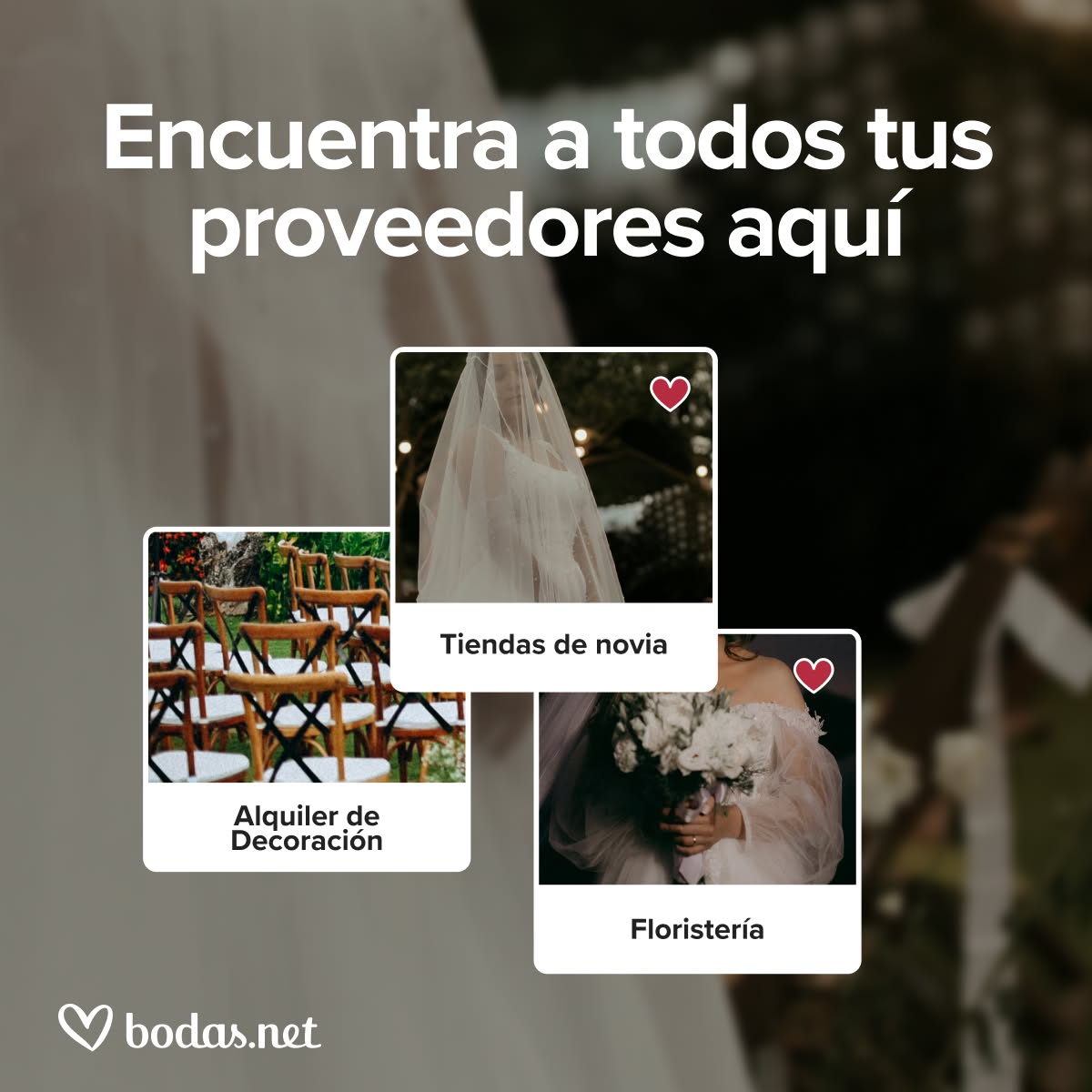 Bodas.net Facebook ad: Encuentra tu equipo ideal