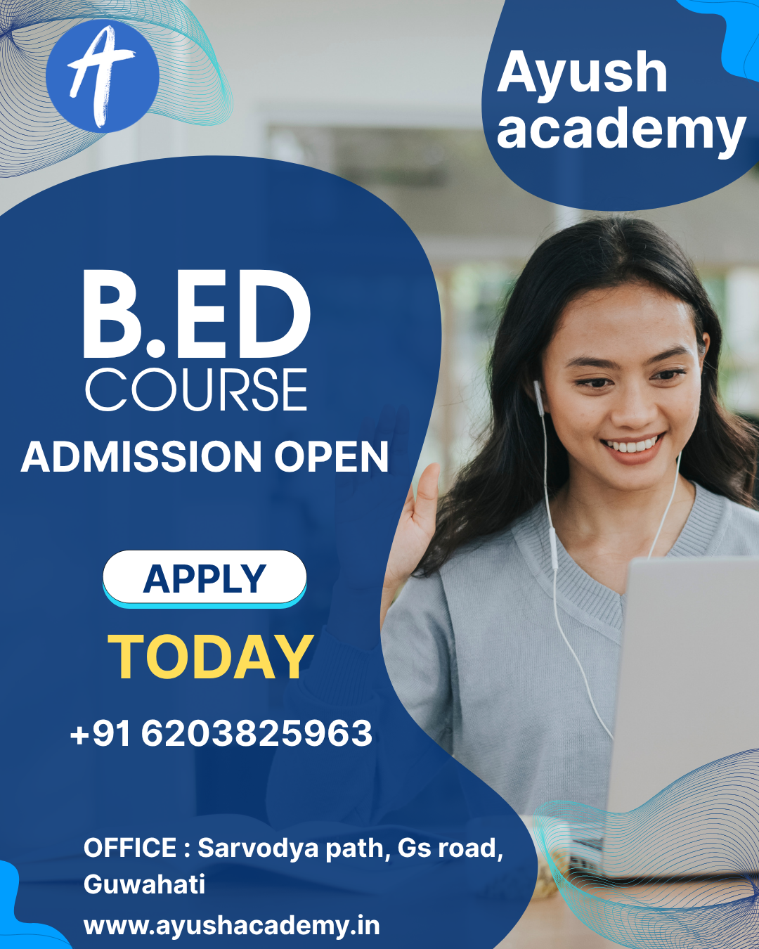 Ayush academy Facebook ad: B.Ed Admissions Open 2026