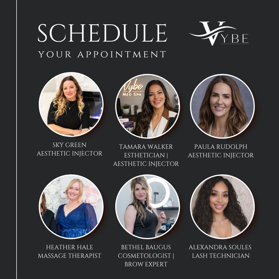 Vybe Med Spa Facebook ad: Ready to glow up at VYBE?