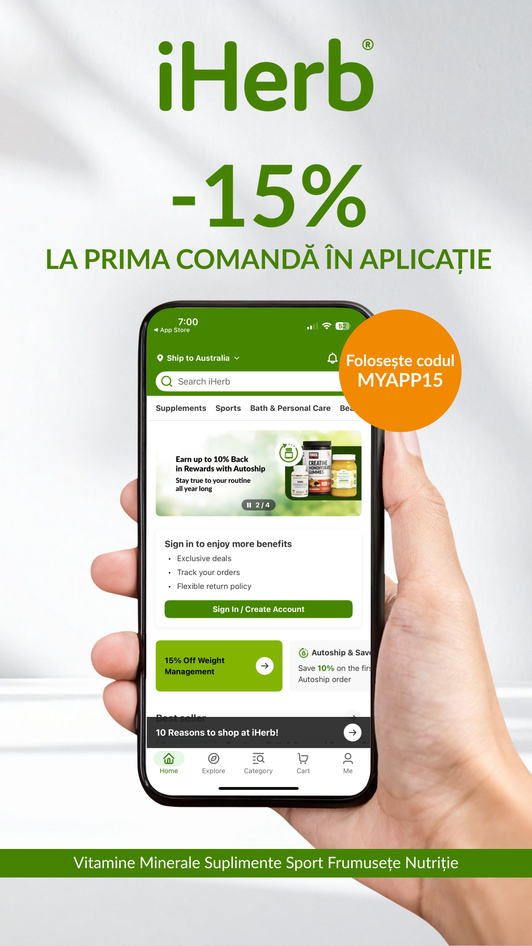 iHerb Europe Facebook ad