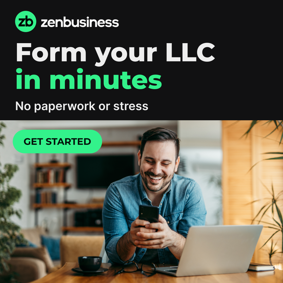 ZenBusiness Facebook ad