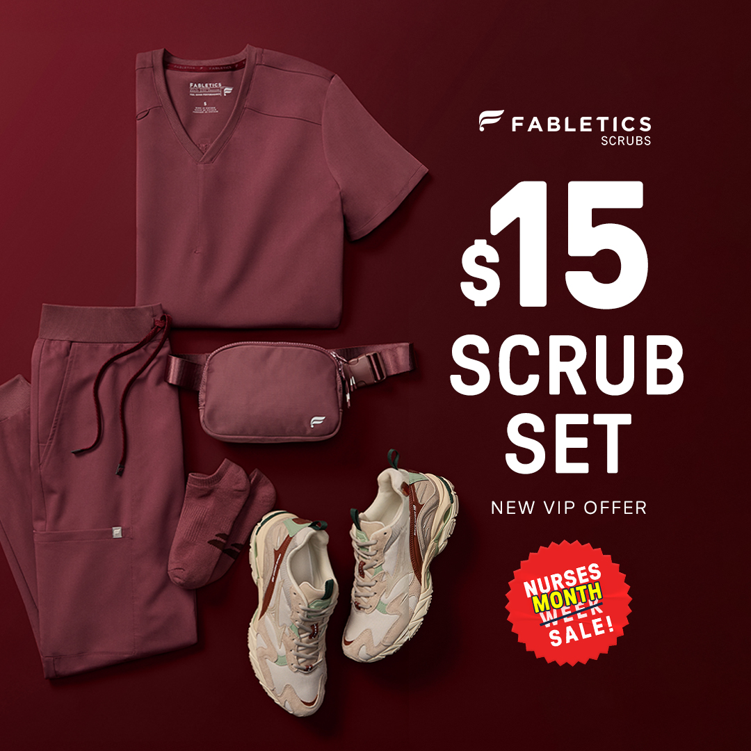 Fabletics Scrubs Facebook ad