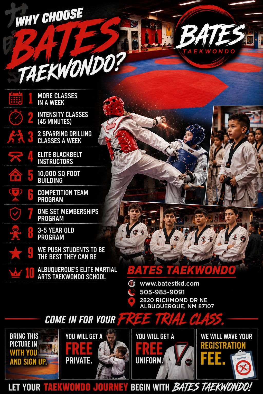 Bates Taekwondo Facebook ad