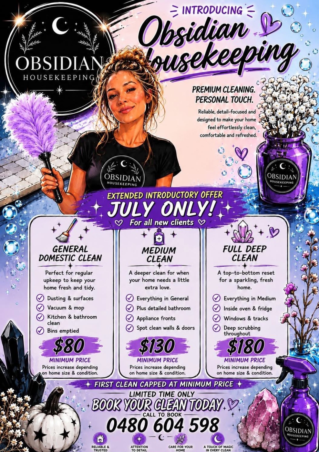 Obsidian Housekeeping Facebook ad