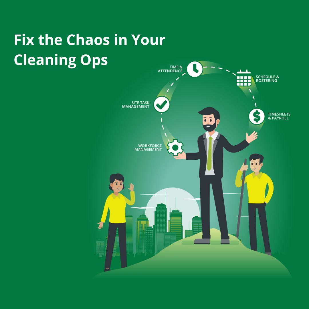 freshOps Facebook ad: Scale Your Cleaning Business with Ease