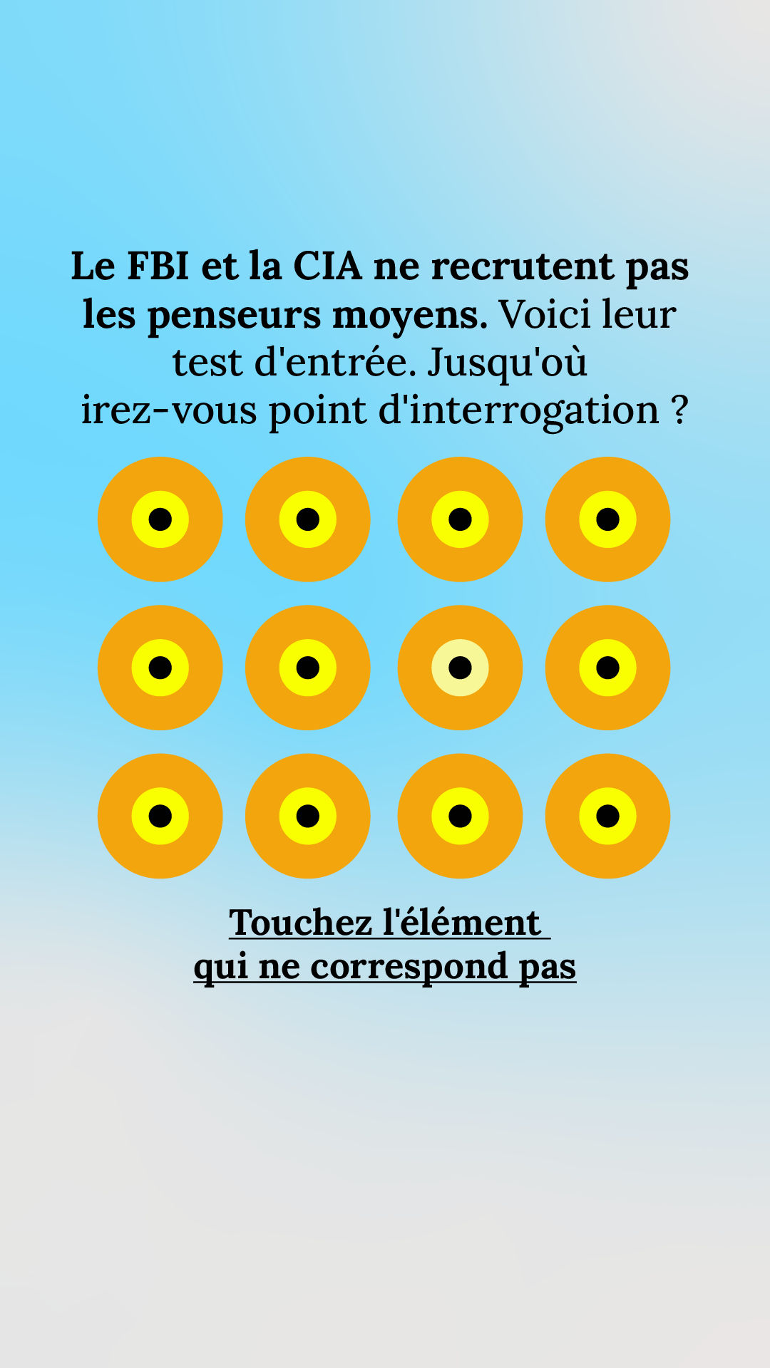 International IQ test Facebook ad