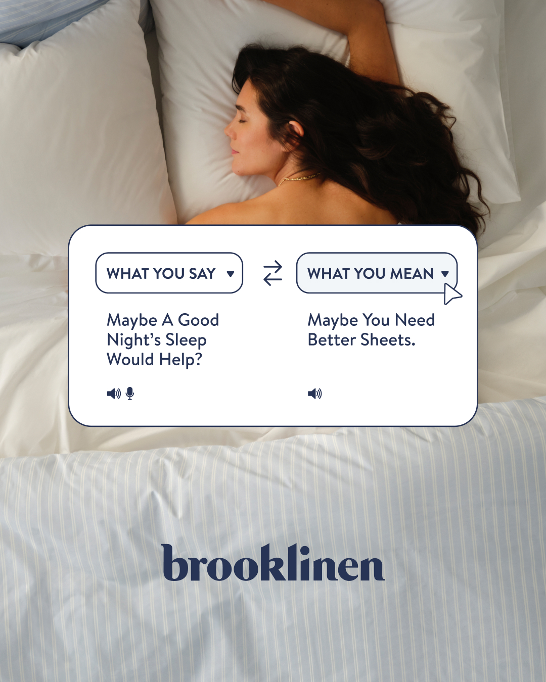 Brooklinen Facebook ad