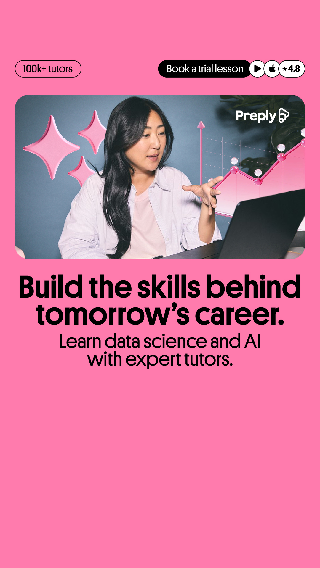 Preply Facebook ad