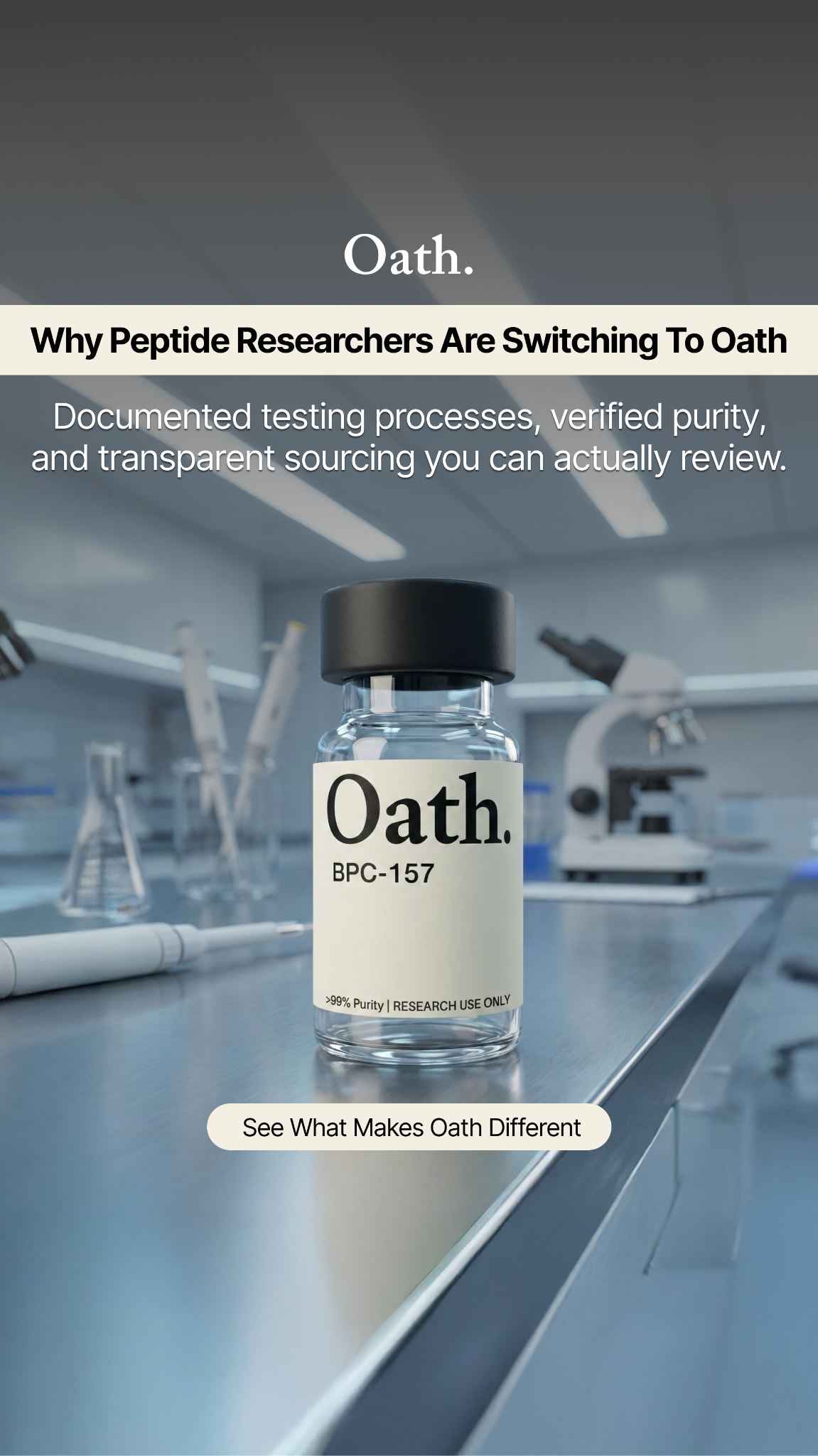 Oath Peptides Facebook ad