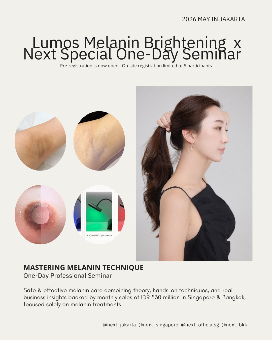 Next 1st Korea Scalp Micro-Pigmentation Facebook ad: NEXT Academy | One Day Class in Jakarta…