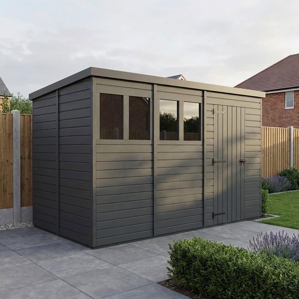 Total Sheds Facebook ad: Maintenance-Free Composite Sheds, Built to Last
