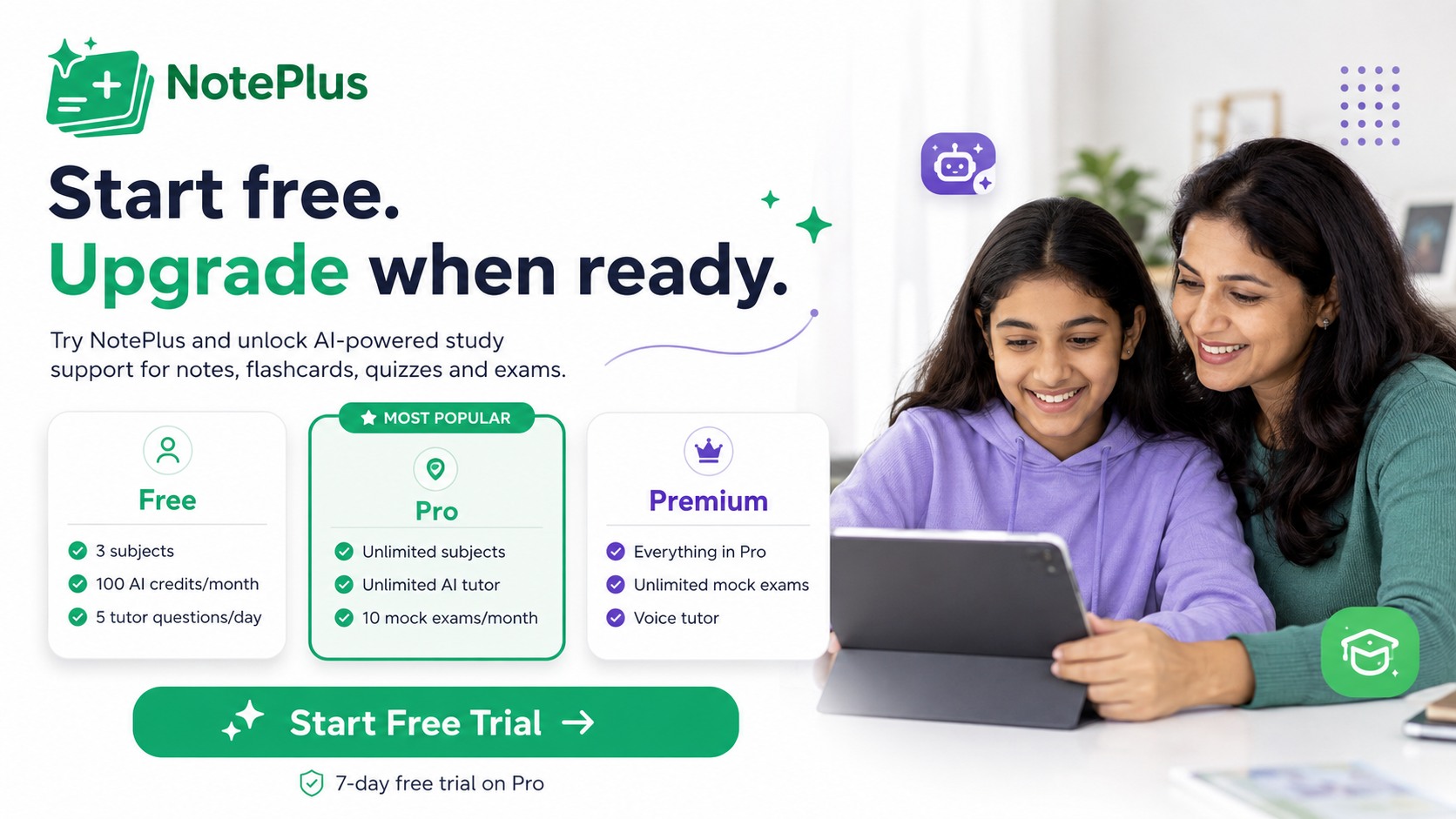 NotePlus Facebook ad: Smarter studying for school students, AI-powered,NotePlus…