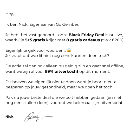 Go Gember Facebook ad