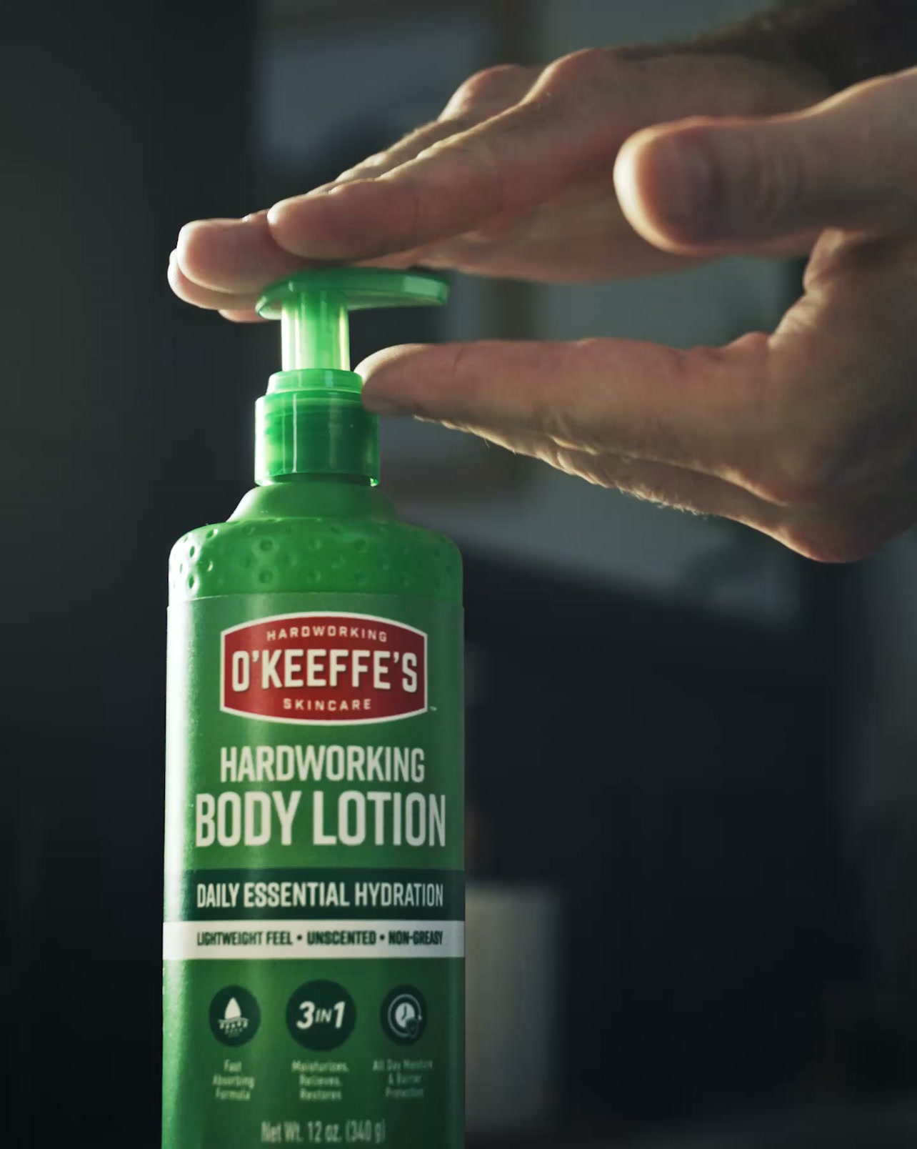 O'Keeffe's Company Facebook ad: O'Keeffe's Hardworking Body Lotion