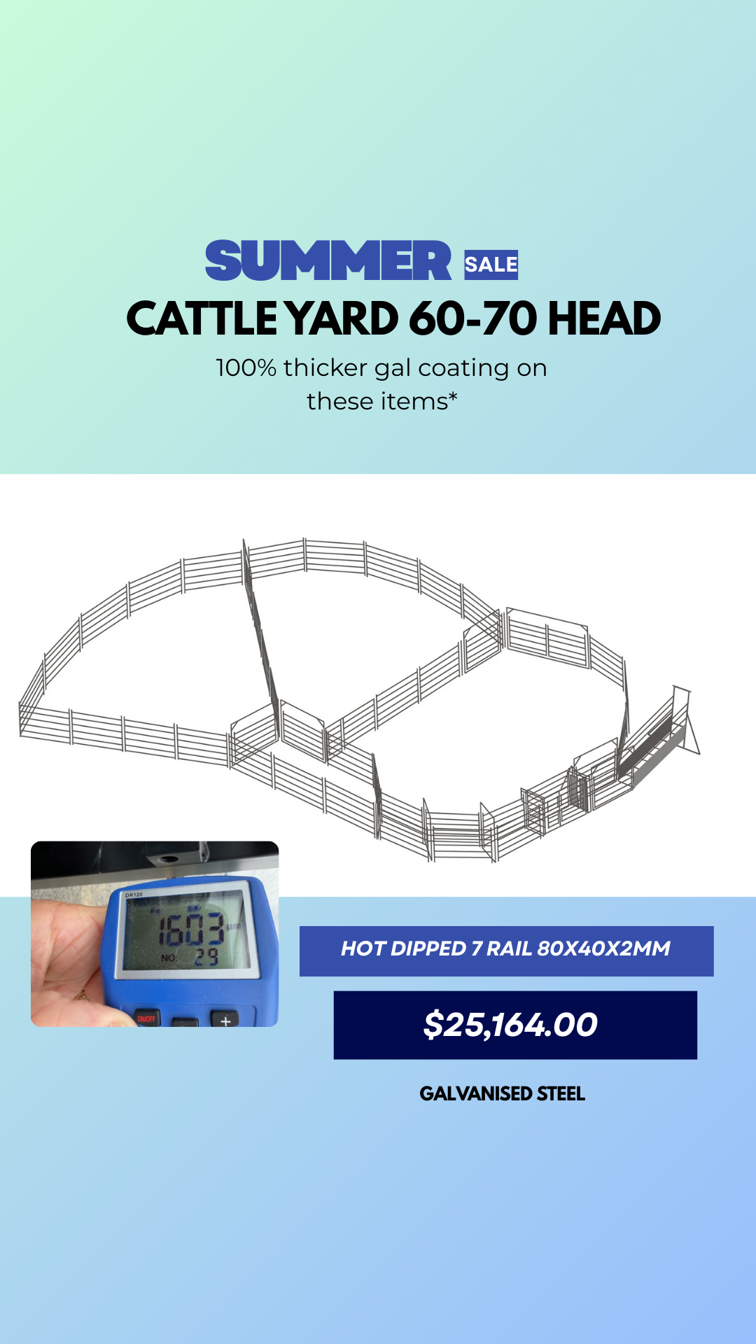 Steel Save Facebook ad: Complete 60-70 Head Cattle Yard Package