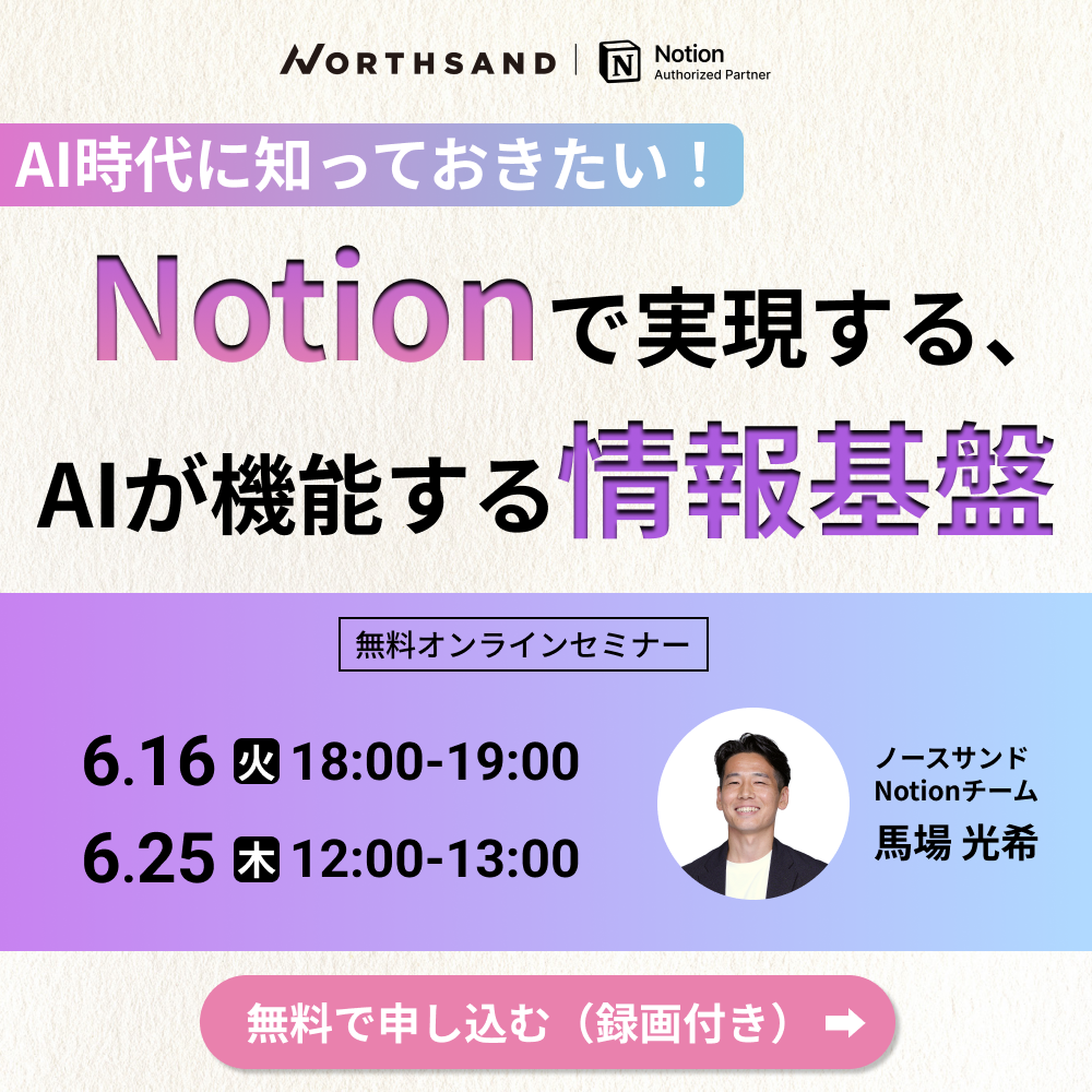 Northsand Notion販売代理店 Facebook ad: Notion活用ウェビナー
