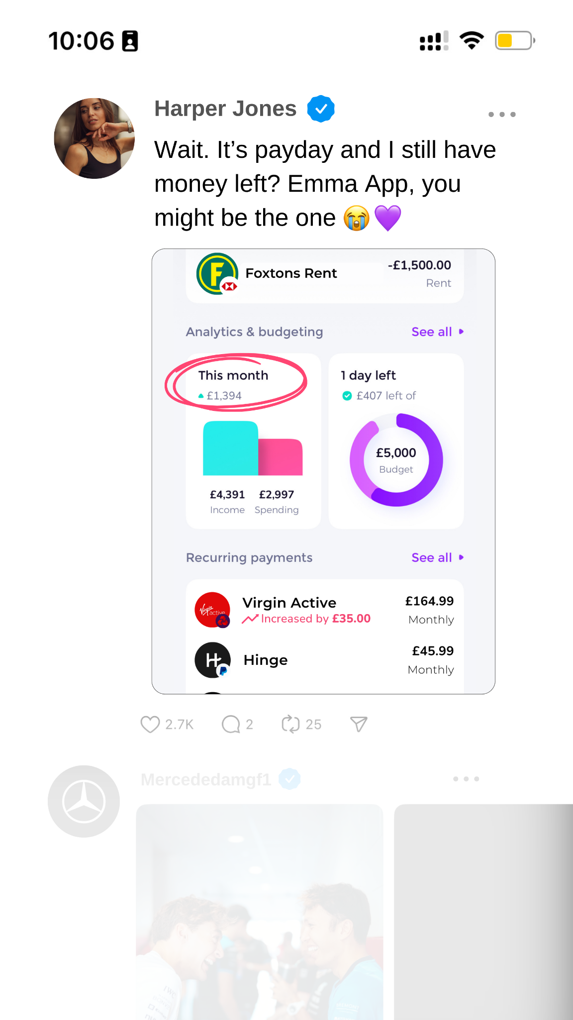 Emma Facebook ad