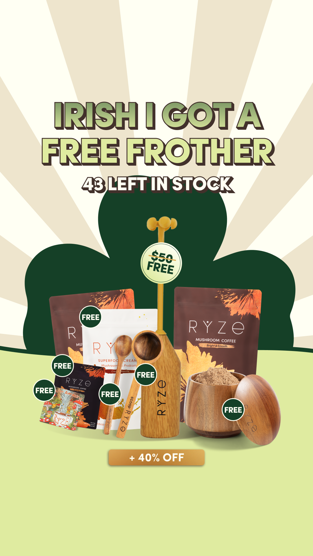 RYZE Superfoods Facebook ad