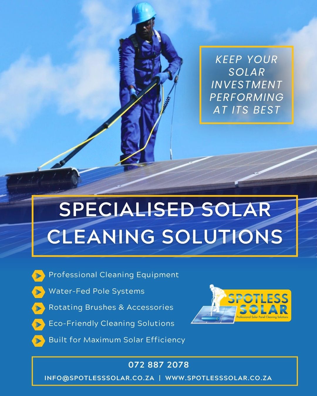 Spotless Solar Cleaning Facebook ad