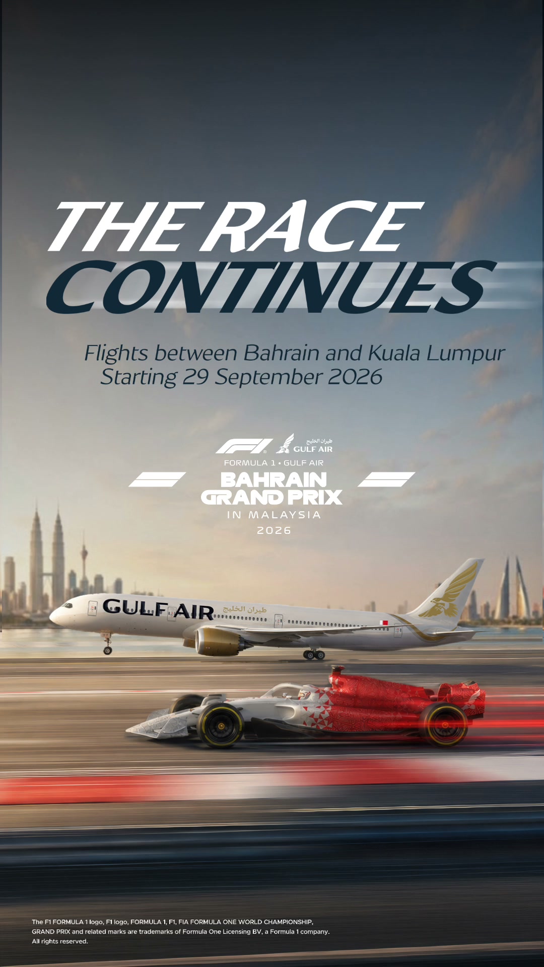 Gulf Air Facebook ad: Kuala Lumpur joins the Gulf Air network, bringing…