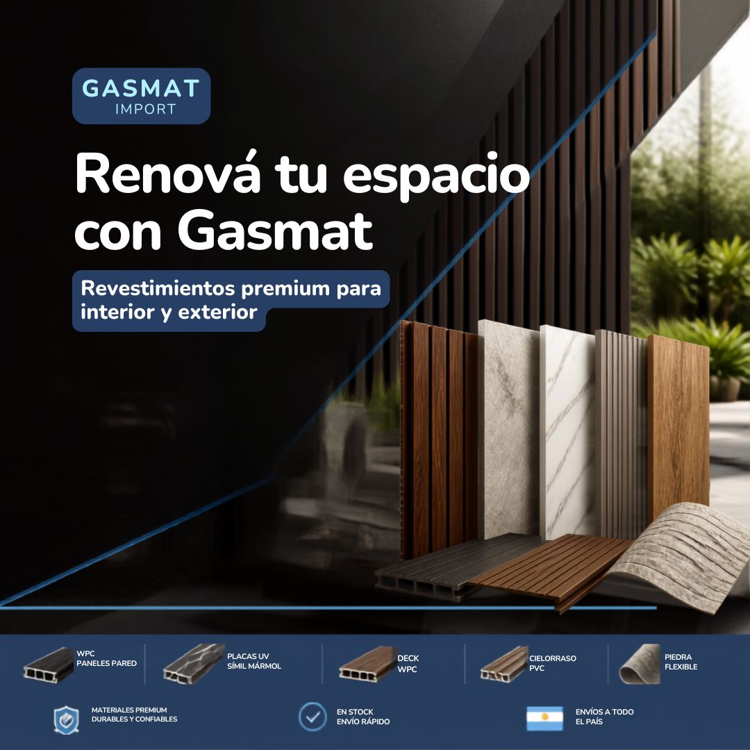 Gasmat Importaciones Facebook ad: Revestí tus paredes en 1 día