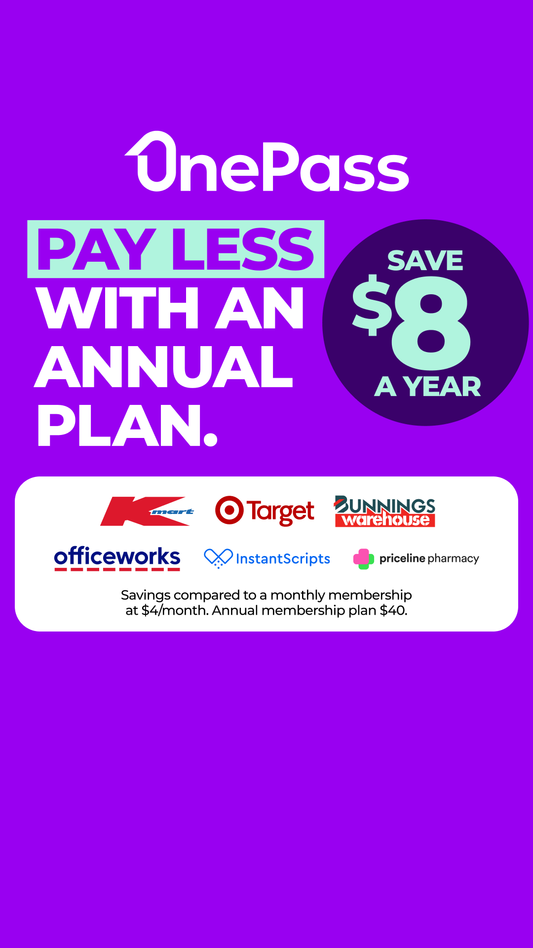 OnePass Facebook ad from May 22, 2026