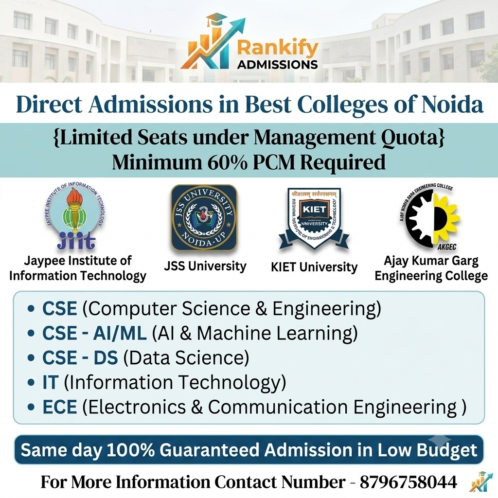 Rankify Facebook ad: GET 100% CONFIRM SAME DAY ADMISSION -