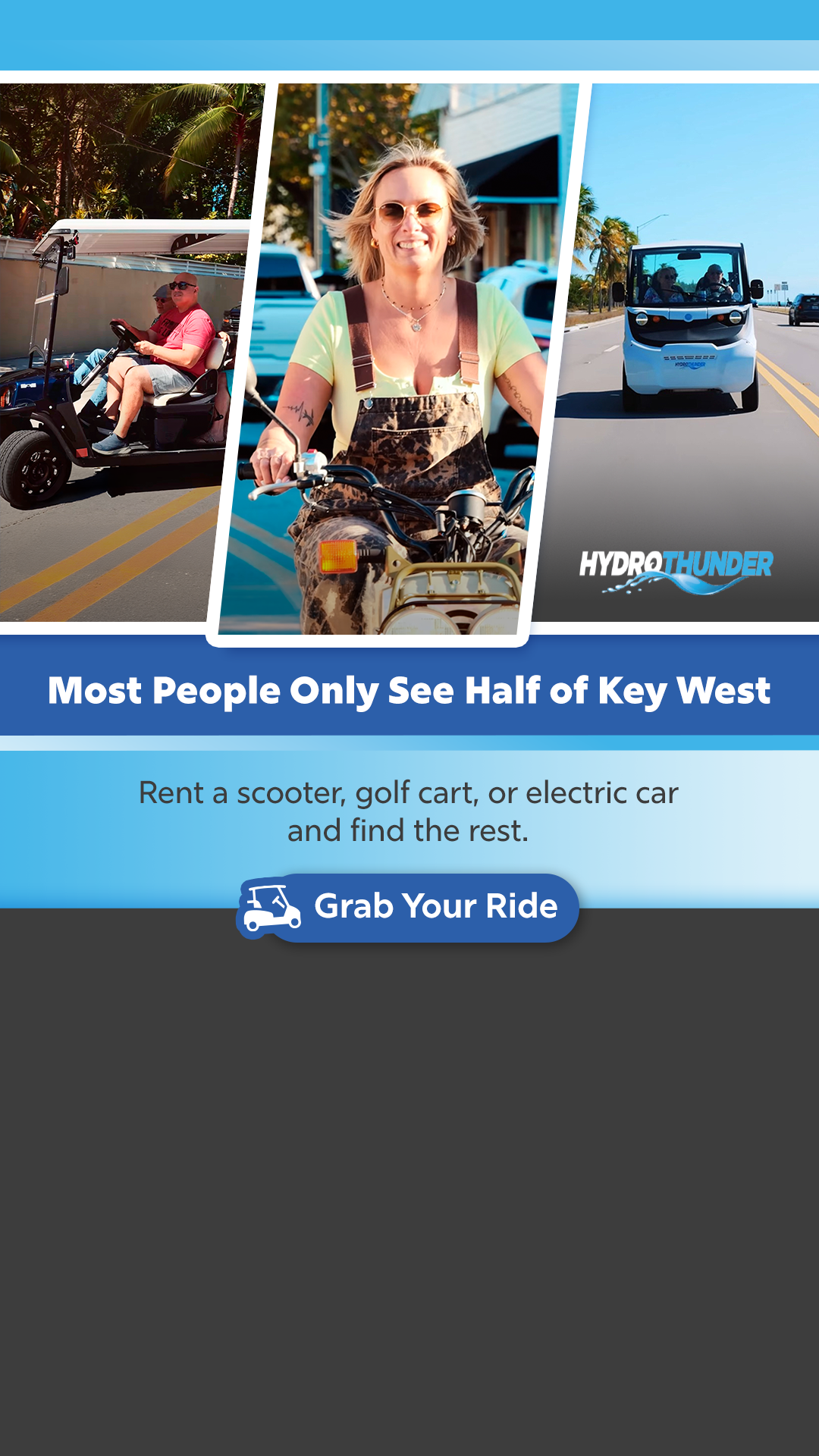 Hydrothunder of Key West Facebook ad