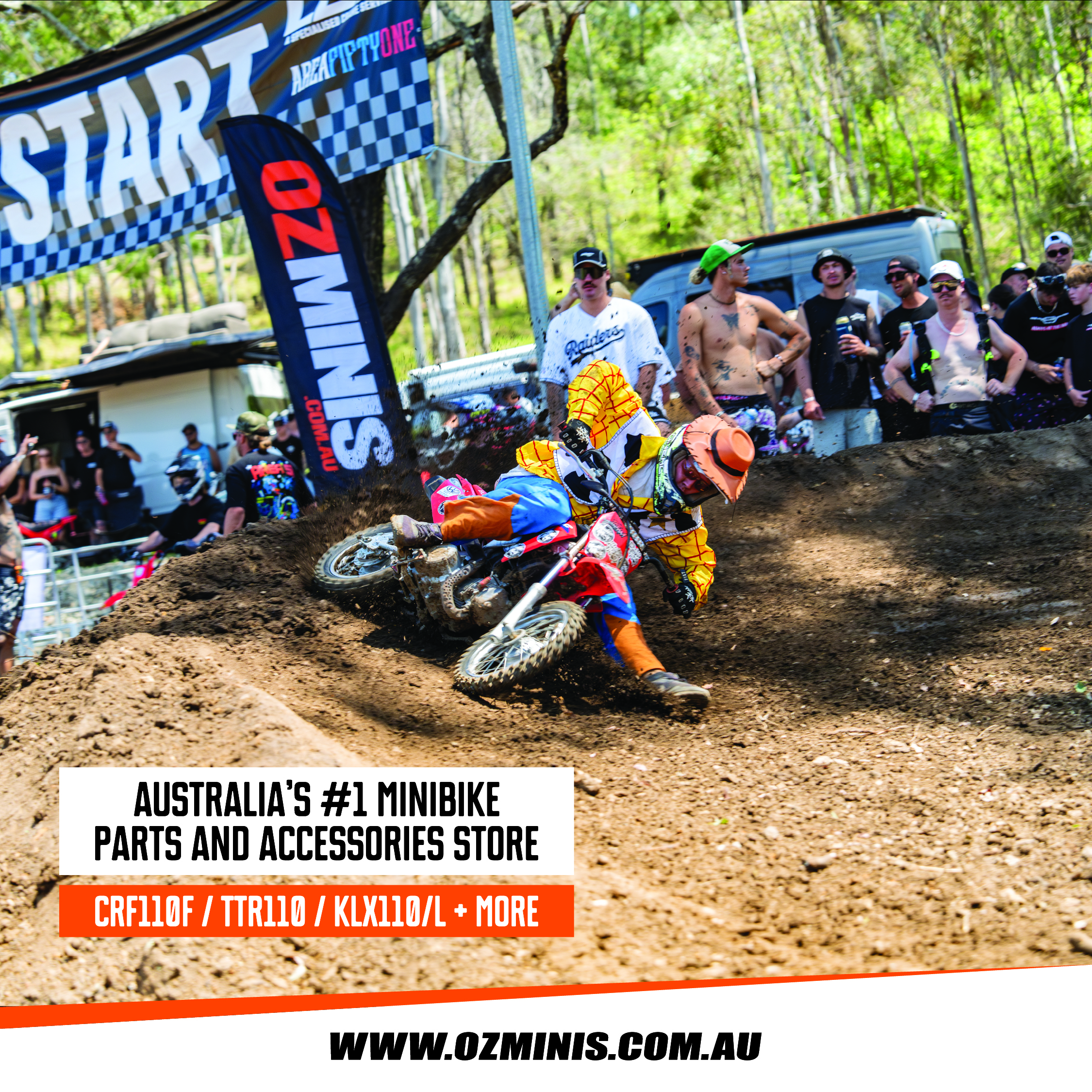 OzMinis Facebook ad: OZMINIS - Australia's CRF110F, TTR110, KLX110 Upgrade Parts…