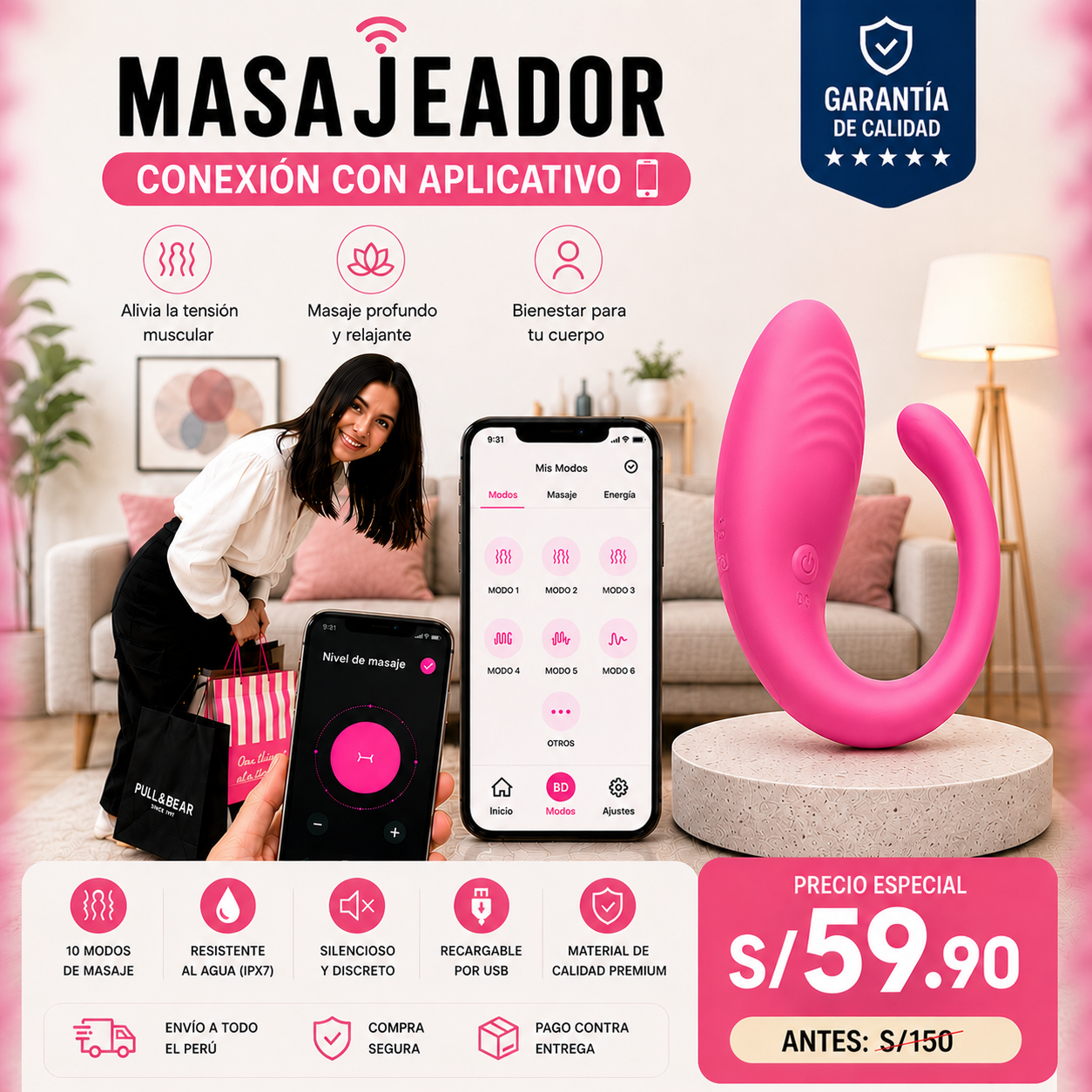 Rehuluthia Store Perú Facebook ad: SOLO POR POCOS DIAS HASTA 50% OFF
