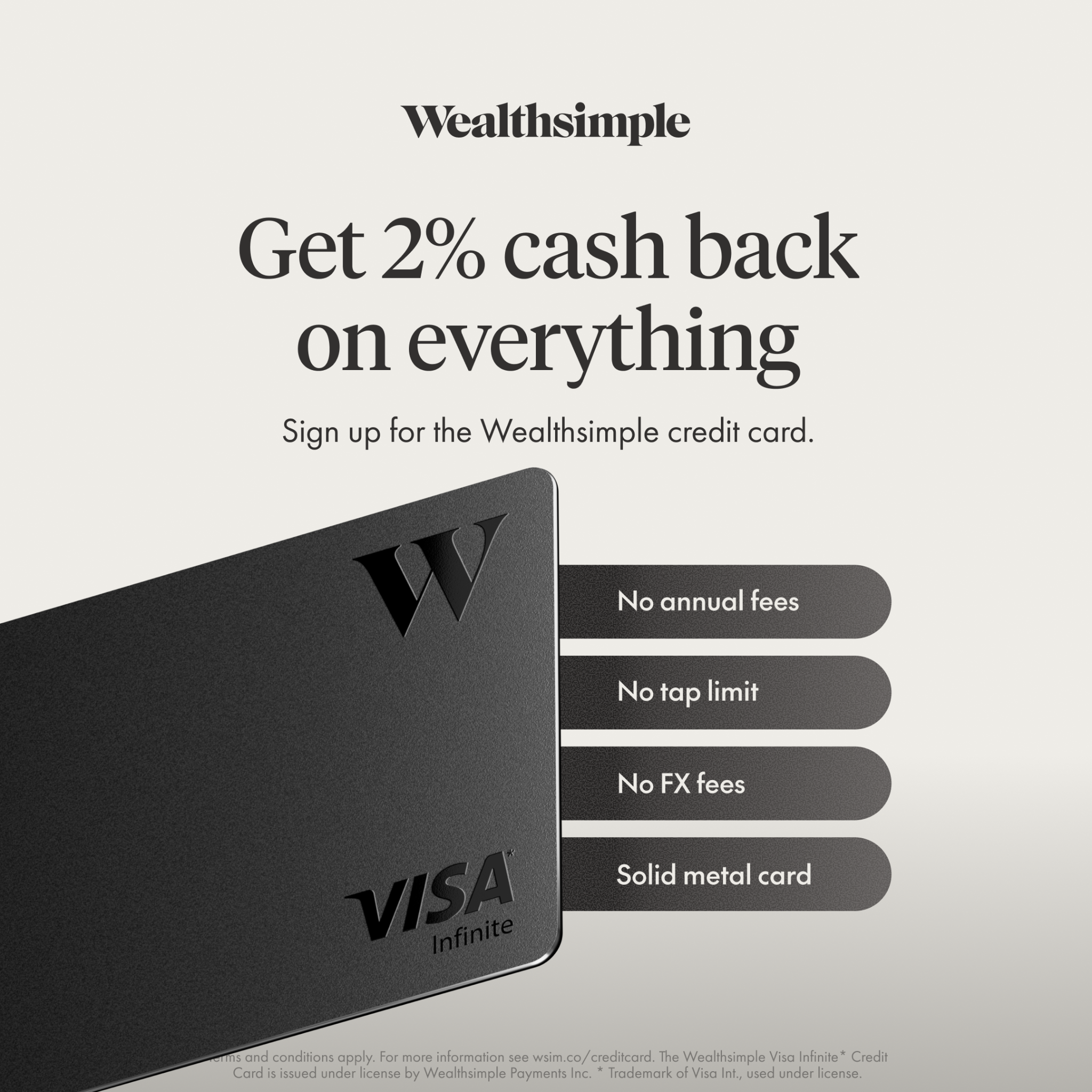 Wealthsimple Facebook ad