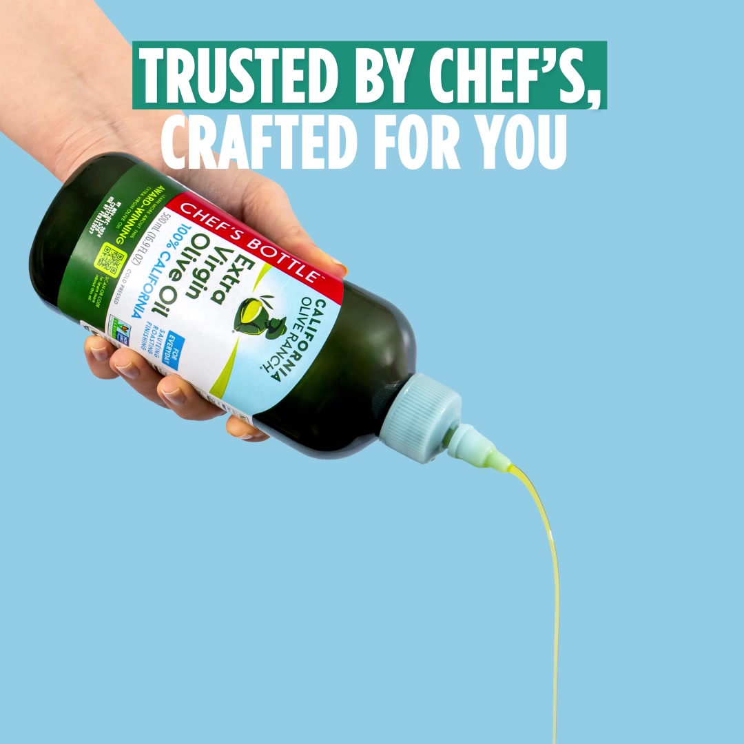 California Olive Ranch Facebook ad: Trusted by Chefs. EVOO just for you.