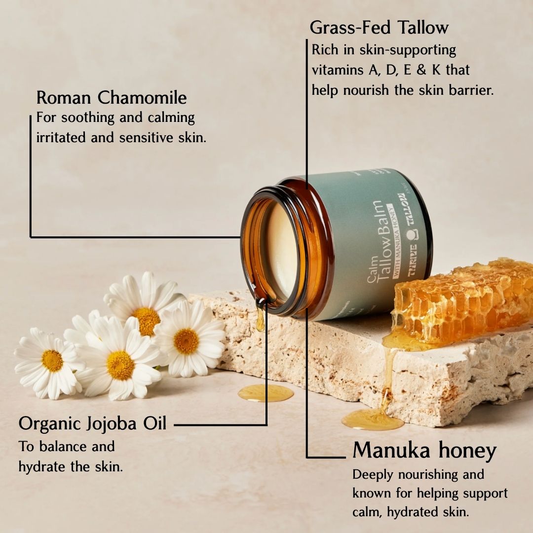 Thrive Tallow Facebook ad: Gift with orders over $99+