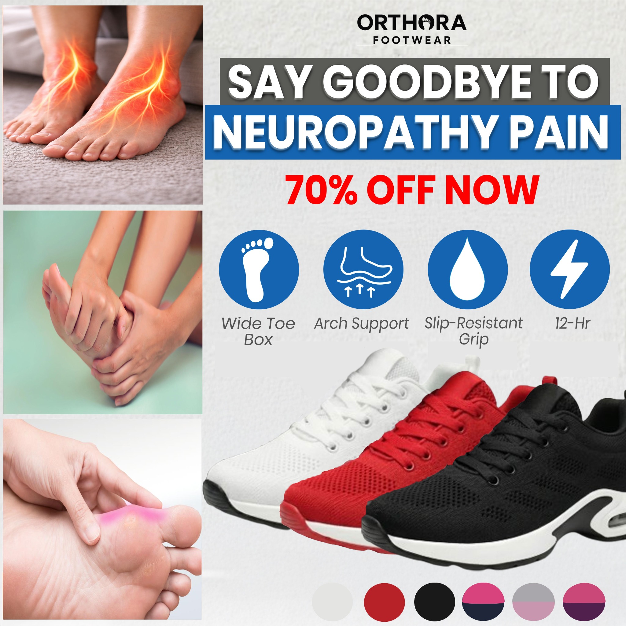 2026 Best Work Shoes Facebook ad: Foot, Knee or Back Pain? Fix the Shoe.
