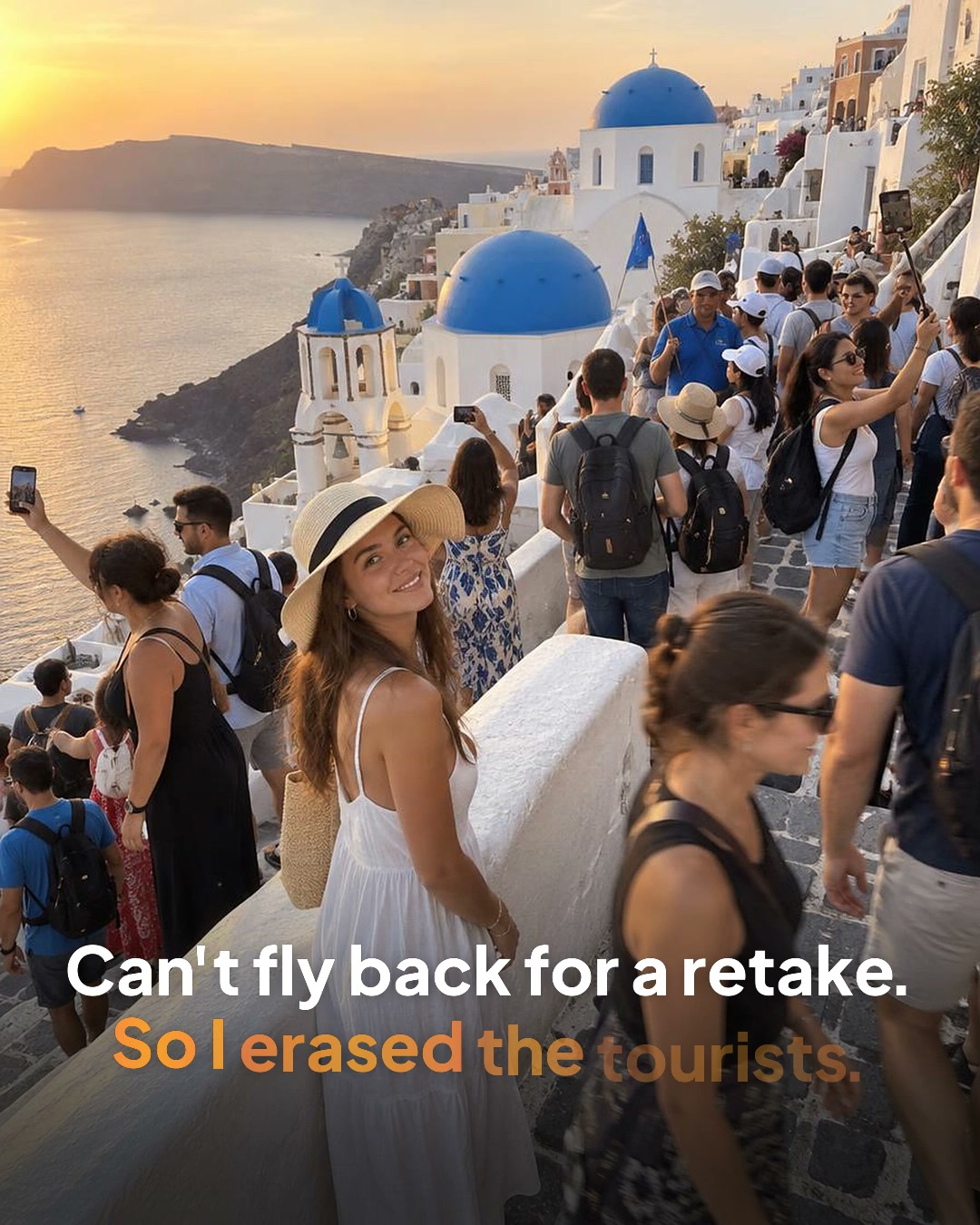 Aragon.ai Facebook ad: Erase the tourists, keep the trip