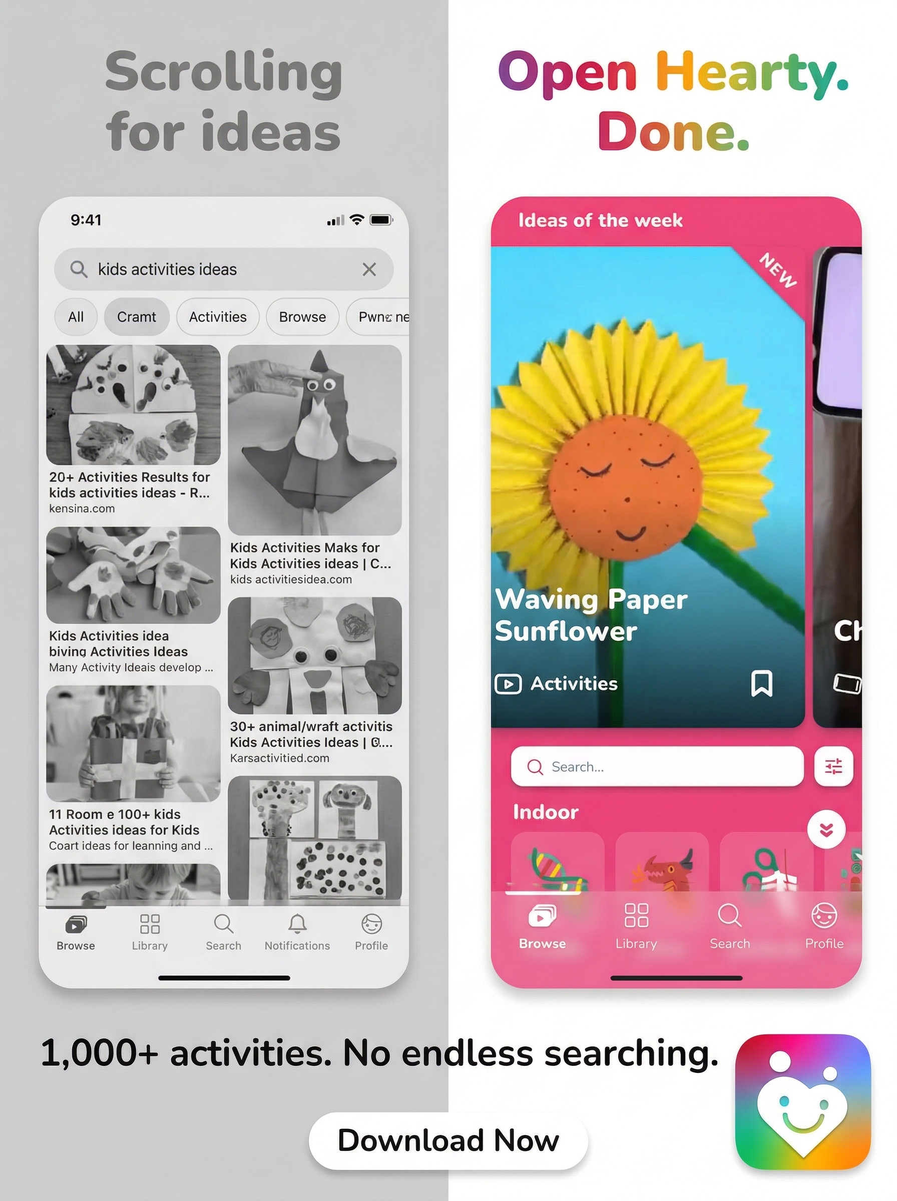 Hearty App Facebook ad