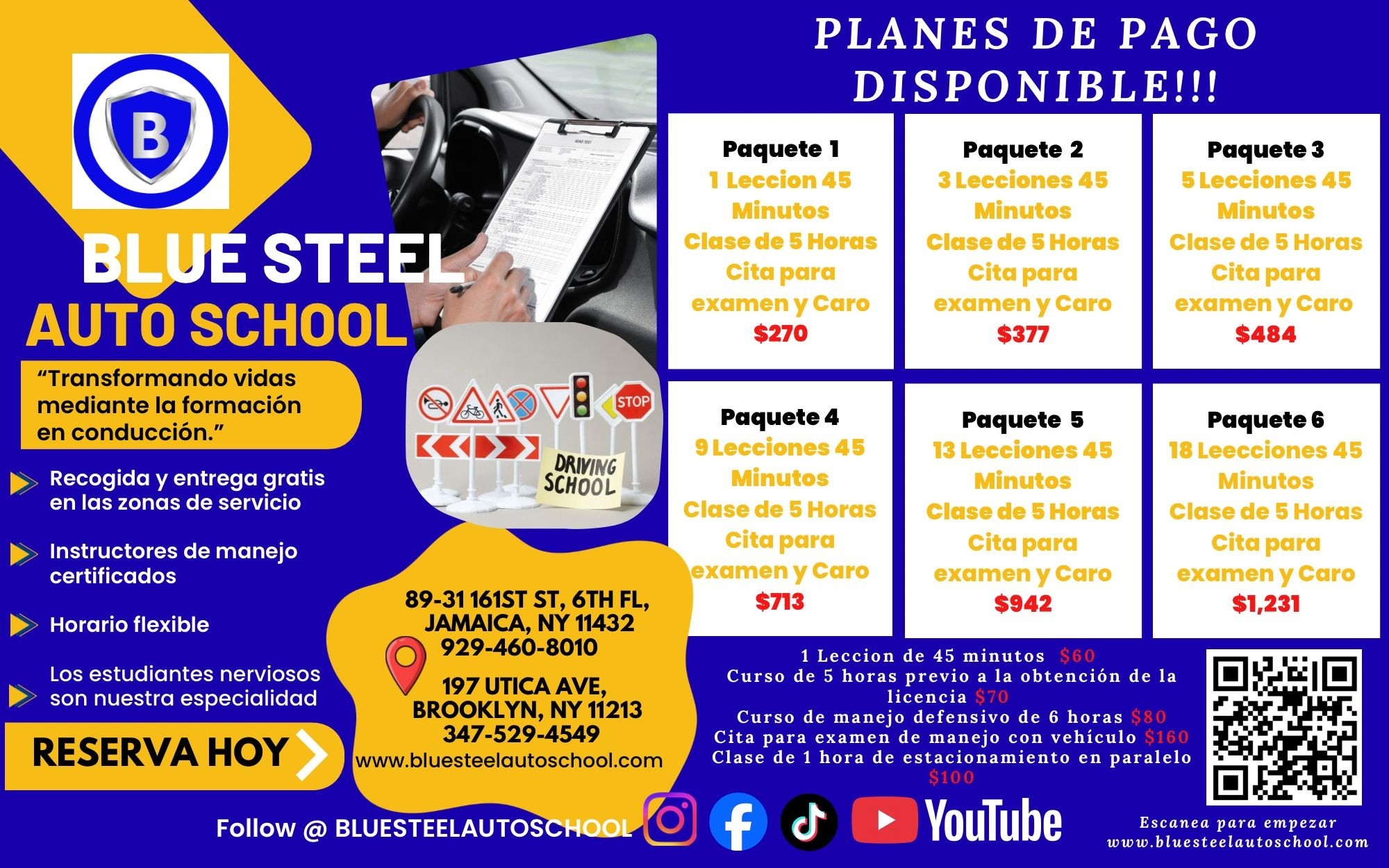 Blue Steel Auto School Facebook ad: Ready to get behind the wheel?