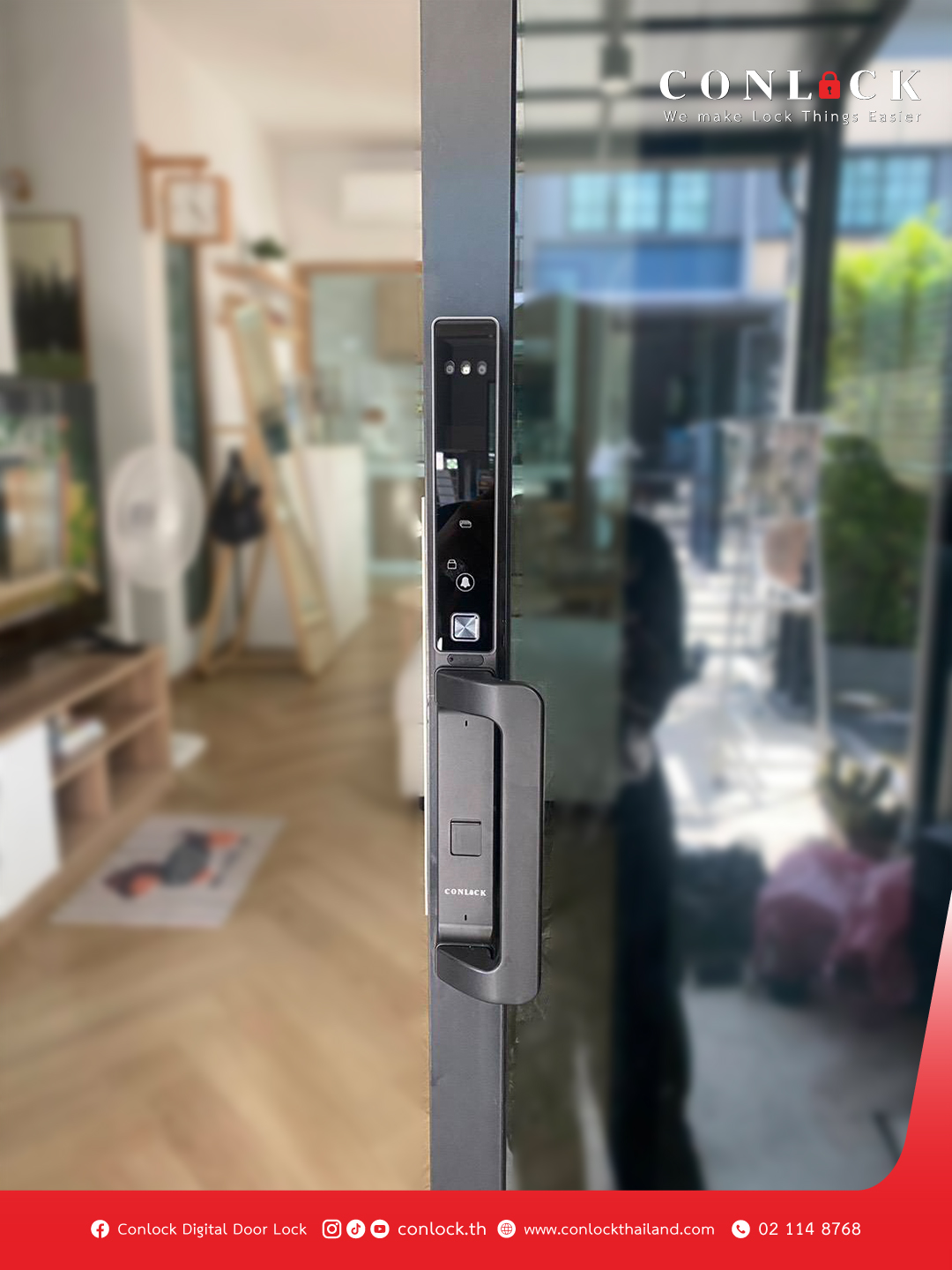 Conlock Digital Door Lock : คอนล็อค กลอนประตูดิจิตอล Facebook ad