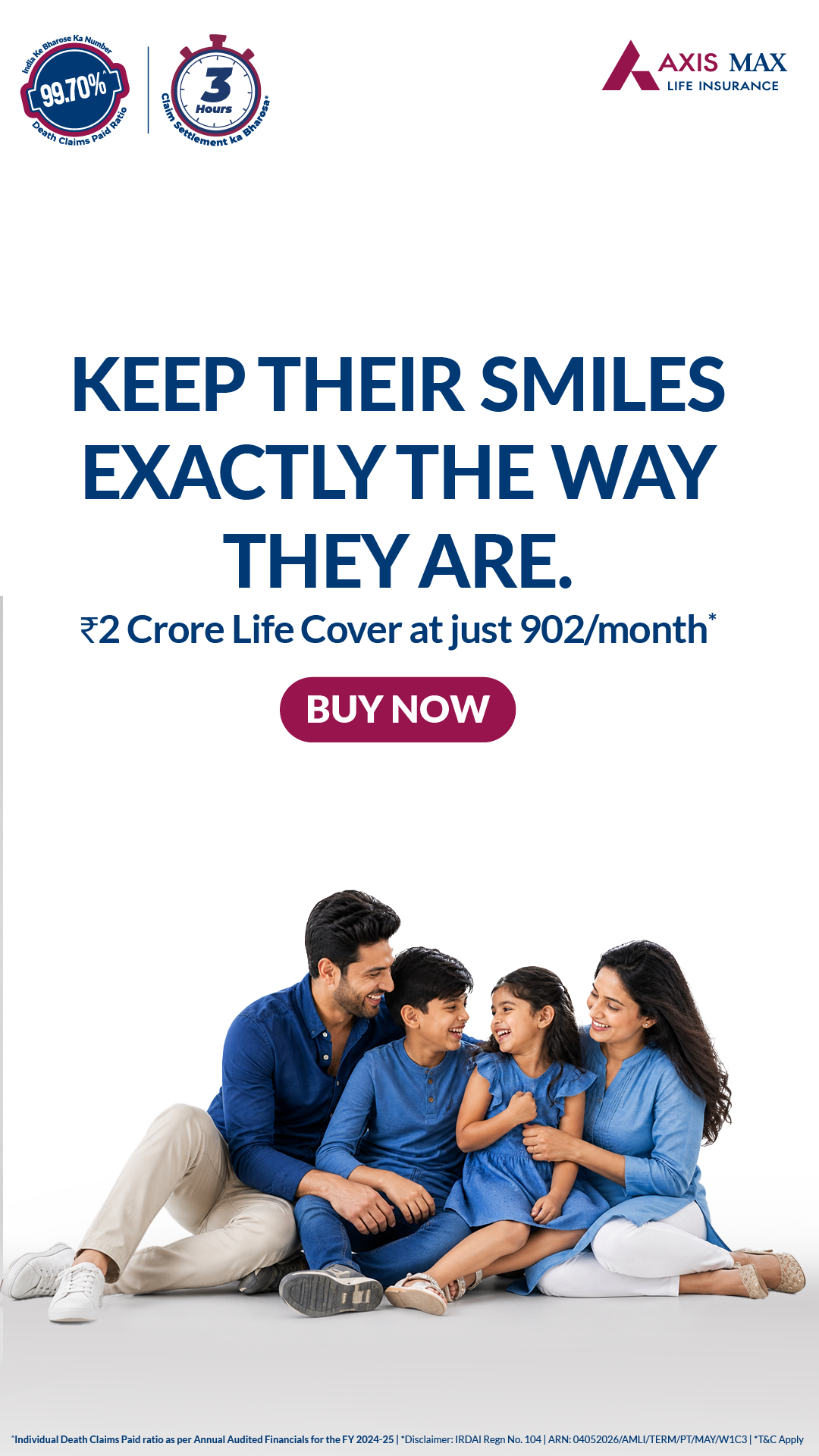 Axis Max Life Insurance Facebook ad