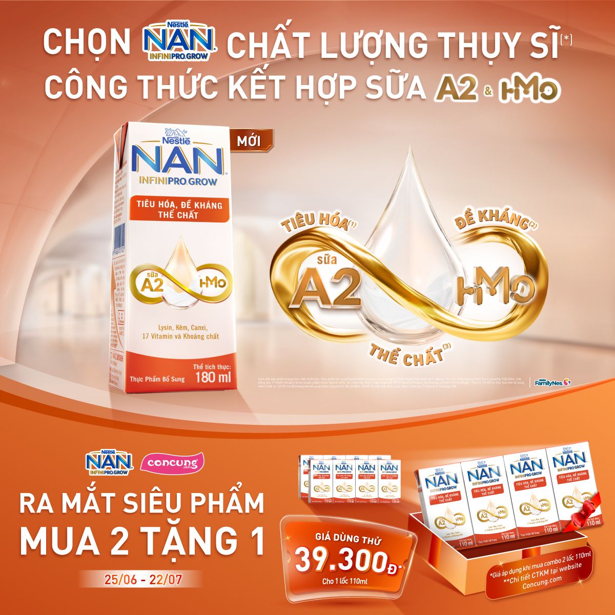 Nestlé FamilyNes Việt Nam Facebook ad: NAN INFINIPRO GROW ĐÃ CÓ MẶT TẠI CON…