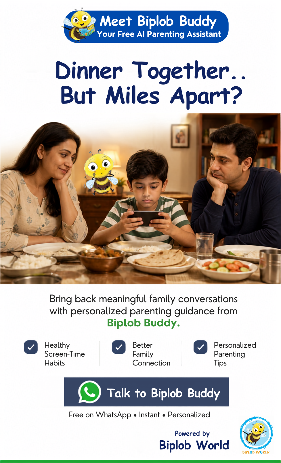 Biplob World Facebook ad: Dinner Together. But Miles Apart?