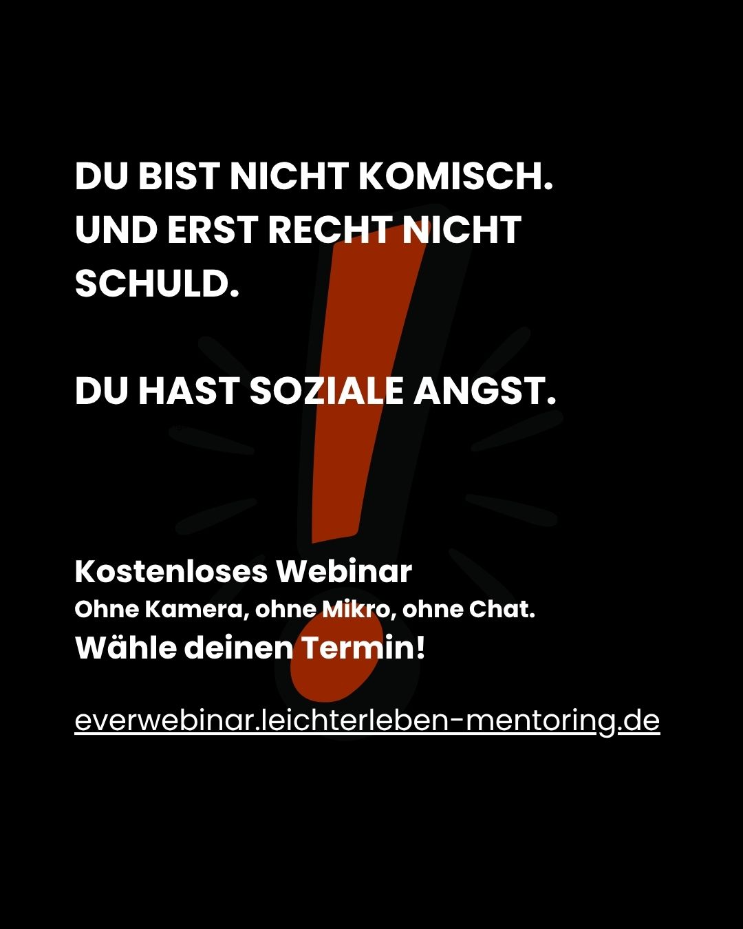 Dipl.-Psych. Melanie Schönberger Facebook ad: Kostenloses Webinar. Wähle deinen Termin.